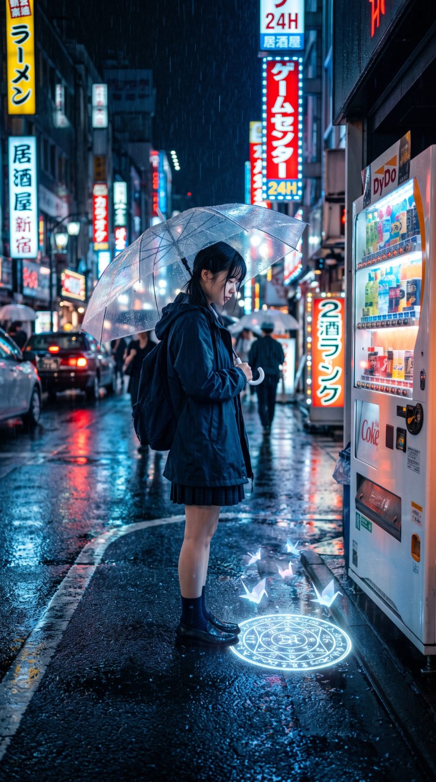 Magical Tokyo Rainy Night – Cinematic AI Photography