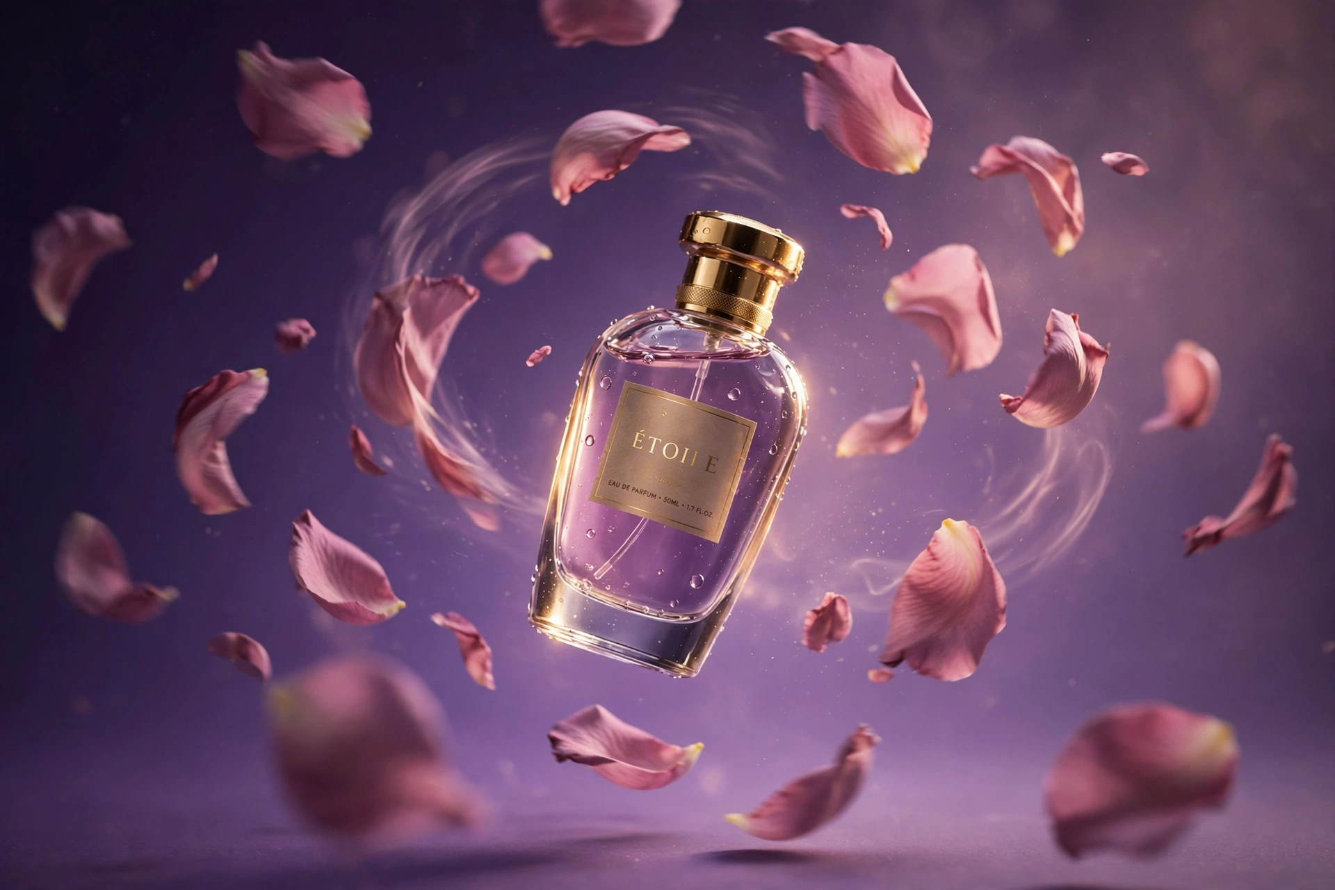 Levitating Perfume with Petals
