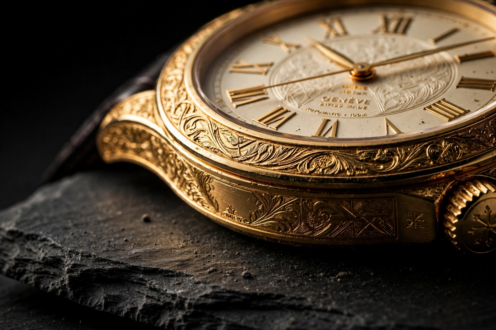 Luxury Gold Watch Macro